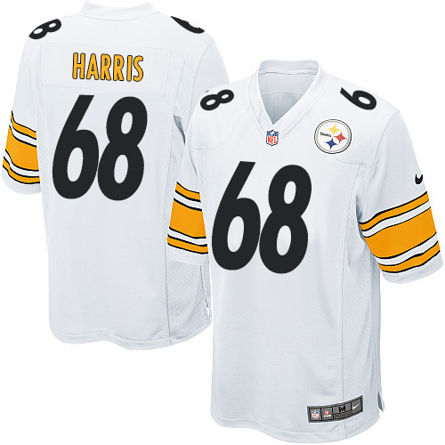 Men's Game Ryan Harris Nike Jersey White Road - #68 NFL Pittsburgh Steelers